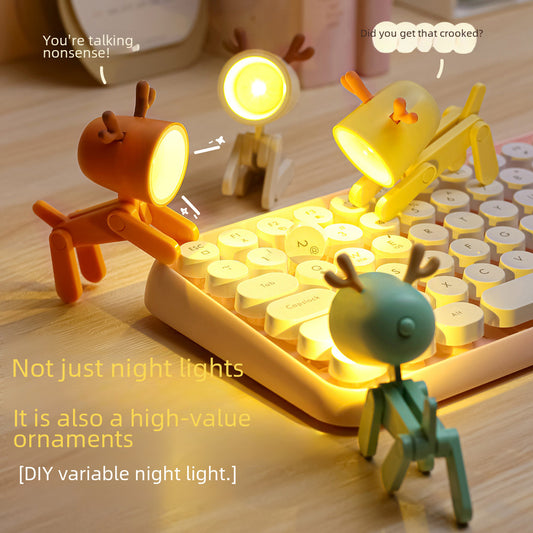 Creative Gift Led Pet Night Light Decorative Ornament Mini Cute Small Mobile Phone Holder Compact Size Cute Design